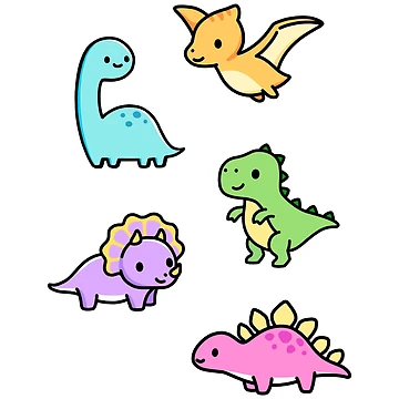 Imagen de la obra Dinosaurios lindos de littlemandyart
