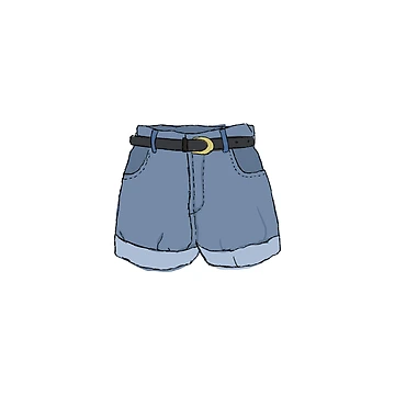 Vorschaubild zum Design Denim Shorts Aufkleber von Lara Jackson