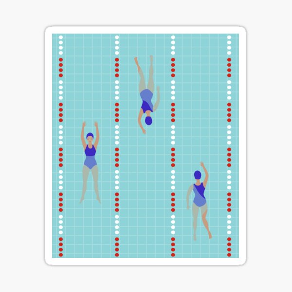Item preview, carriles de natación designed and sold by MarleinWinter.