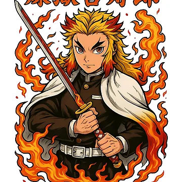 Artwork thumbnail, Rengoku demon slayer by messylight