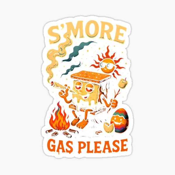 Aperçu de l'œuvre S'more Gas Please Humour sur le thème du cannabis et du camping créée et vendue par TiffanyLucia.
