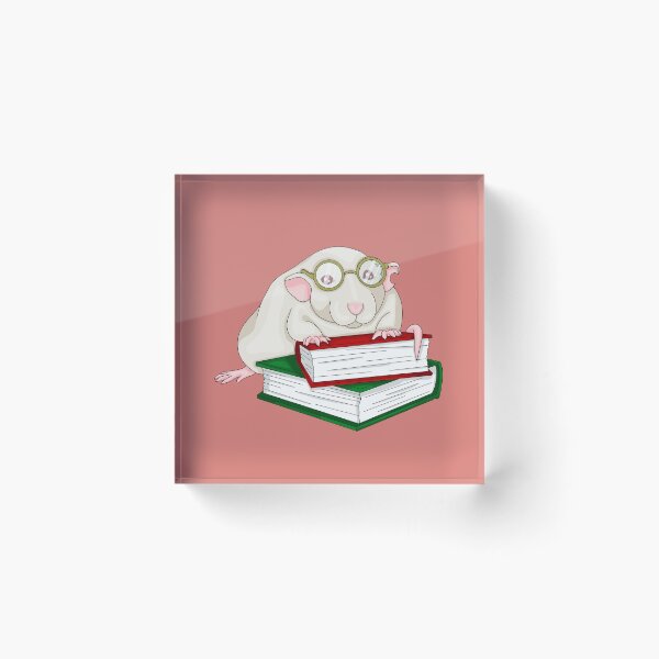 Aperçu de l'œuvre Rat de bibliothèque studieux créée et vendue par Cozy Little Doodles by Hosha’na.