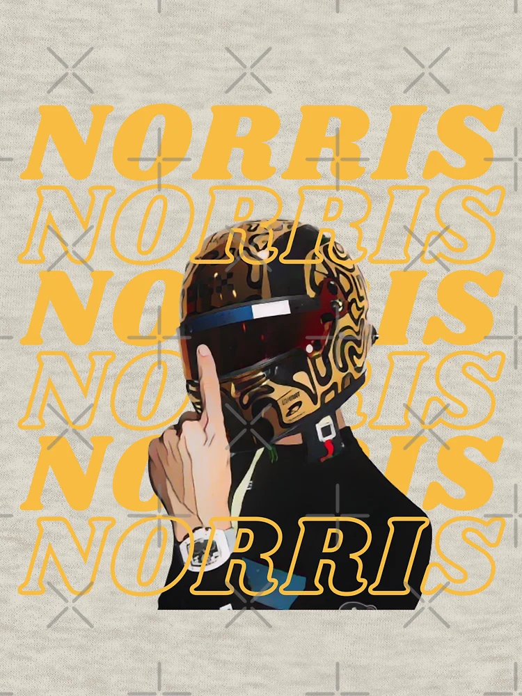 Imagen 6 de 6, Sudadera con capucha y cremallera con la obra Vibraciones de campeón mundial de Lando Norris – Diseño para aficionados a la F1, diseñada y vendida por HotGirlsWatchRacing .