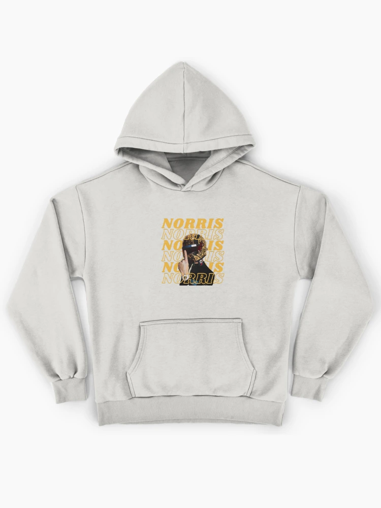 Imagen 1 de 6, Sudadera con capucha oversize prémium con la obra Vibraciones de campeón mundial de Lando Norris – Diseño para aficionados a la F1, diseñada y vendida por HotGirlsWatchRacing .