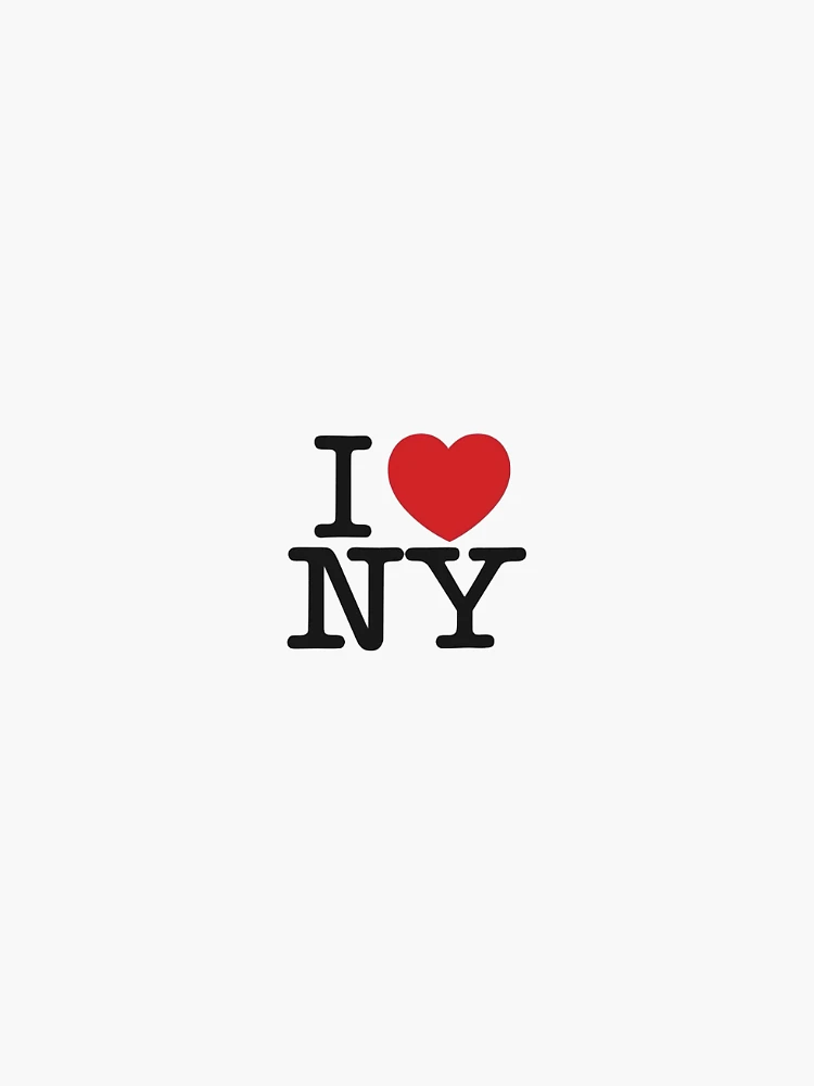 Imagen 3 de 3, Pegatina con la obra Pegatina "Me encanta Nueva York" | Estética neoyorquina | Diseño de viajes y amor urbano, diseñada y vendida por FormCo.