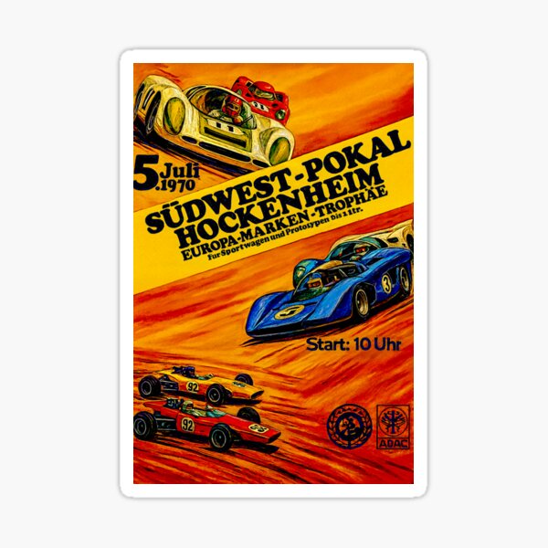 Item preview, Póster vintage de variación de Hockenheim 1970 designed and sold by Helios Be. Lavsh.