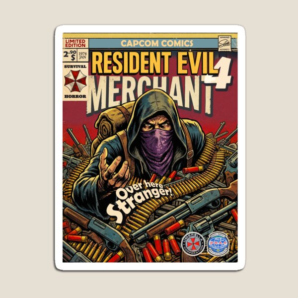 Aperçu de l'œuvre Illustrations de bandes dessinées rétro pour Resident Evil 4 créée et vendue par Back2Collage.