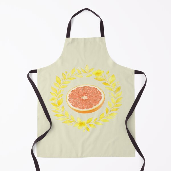 Item preview, Pink grapefruit with yellow leaves, realistic style designed and sold by the artedivino.