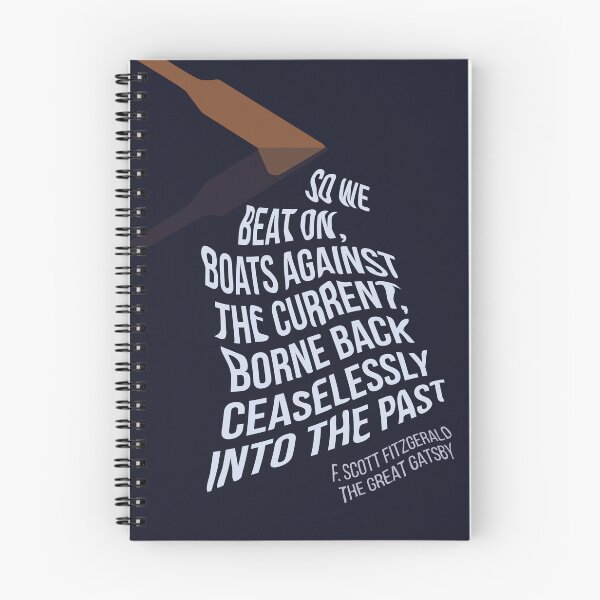 Item preview, So We Beat On, Boats Against the Current Quote Great Gatsby F Scott Fitzgerald designed and sold by oliviasylvia.
