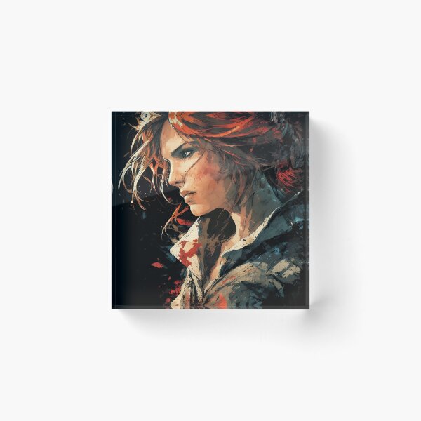 Item preview, Triss Merigold Witcher Netflix Sorceress Red Hair Mage Geralt Love Interest Witcher 3 Wild Hunt CD Projekt Red Fan Art Portrait Poster T-Shirt Sticker Gift designed and sold by Senpaiwaves.