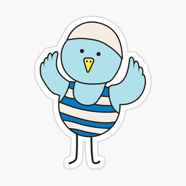 Aperçu de l'œuvre Oiseau nageur Prince bleu créée et vendue par Vector-nook.