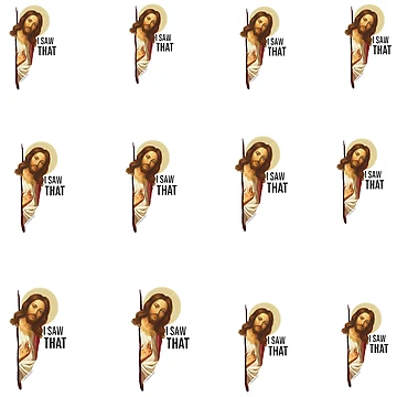 Imagen de la obra Divertido | Paquete de 12 pegatinas | Vi a ese Jesús de SeaNympth