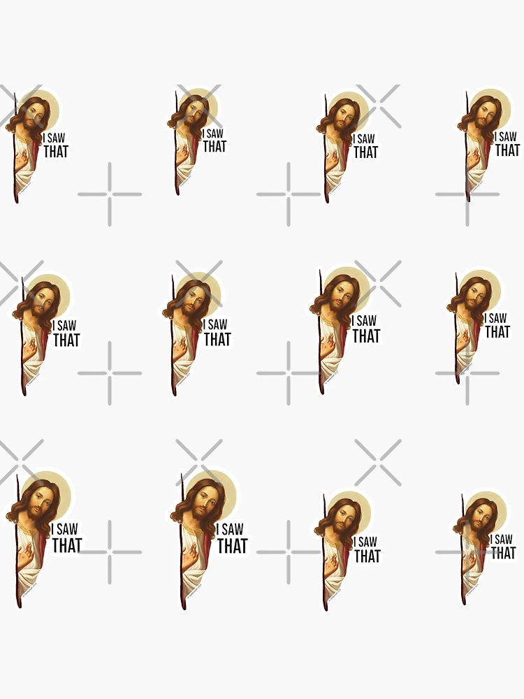 Imagen 3 de 3, Pegatina con la obra Divertido | Paquete de 12 pegatinas | Vi a ese Jesús, diseñada y vendida por SeaNympth.