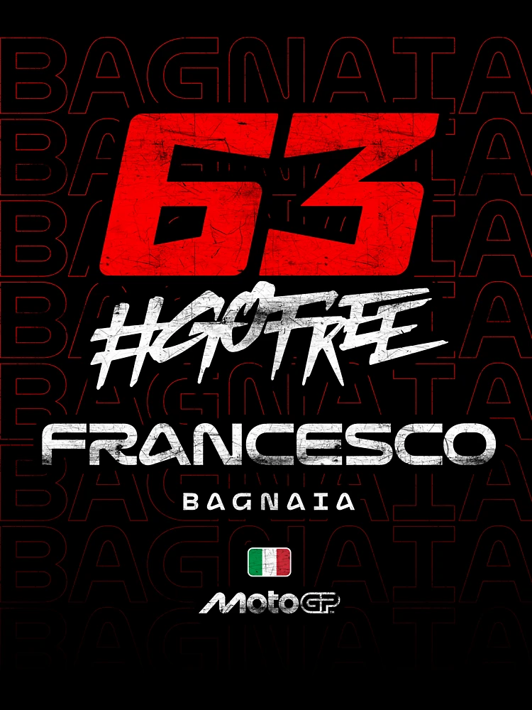 Thumbnail 2 von 2, Kinder T-Shirt, Francesco Bagnaia Nummer 63 Italien MotoGP Ducati Lenovo Team GOFREE designt und verkauft von Stotee.