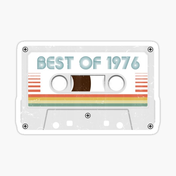 Aperçu de l'œuvre Cassette audio vintage « Meilleur de 1976 » pour un 50e anniversaire (cadeau idéal) créée et vendue par RicardoTito.