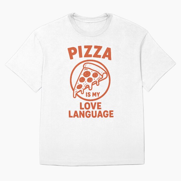 Artikelvorschau, Pizza ist meine Liebessprache – Retro-T-Shirt für Feinschmecker entworfen und verkauft von BShop20 – Cute Funny Tees & Gifts.