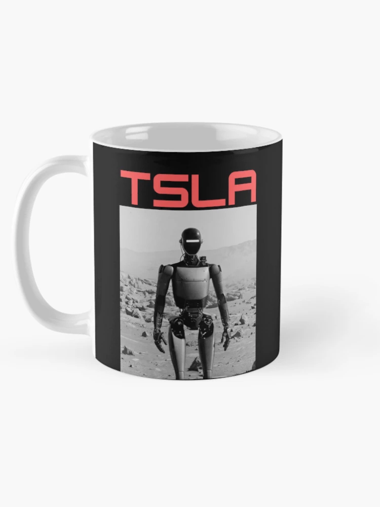 Thumbnail 5 of 6, Coffee Mug, tesla humanoid robot art designed and sold by TEEJAMBOREE.