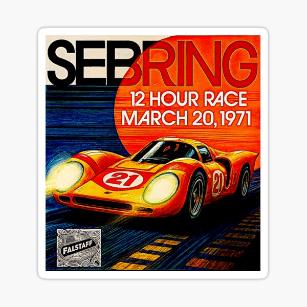 Item preview, Gran Premio de 12 horas de Sebring de 1971, variante vintage n.° 1 designed and sold by Helios Be. Lavsh.
