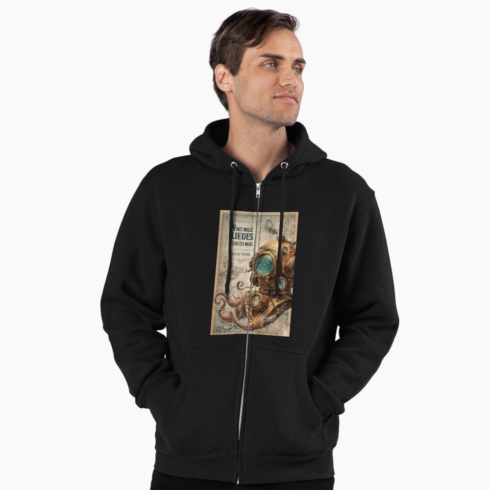 Vista previa del artículo con la obra «Sudadera con capucha y cremallera», diseñado y vendido por Juuskus.