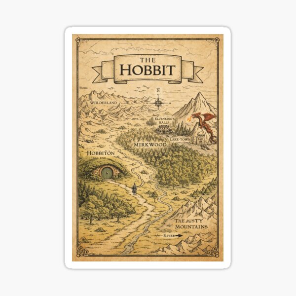 Aperçu de l'œuvre La carte du Hobbit créée et vendue par Morpheushop.