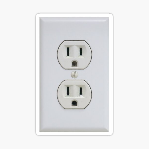 Item preview, Fake Electrical Outlet Prank Sticker - Realistic Decal designed and sold by octozap.