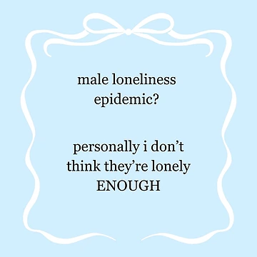 Artwork thumbnail, Male Loneliness Epidemic Sticker by calli thurlow