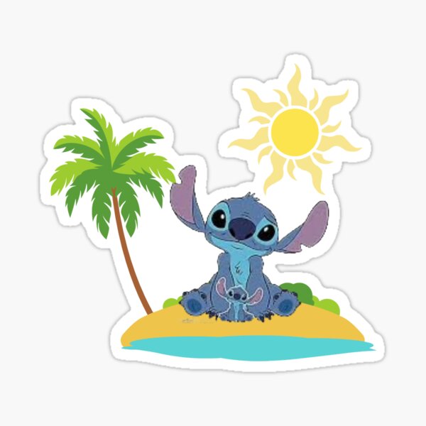 Artikelvorschau, Fantasia Stitch in an Island Sticker entworfen und verkauft von Ayoubtl2006.