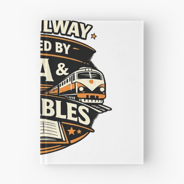 Item preview, The Railway Powered by Tea & Timetables – Funny Train Lover UK Railway Design designed and sold by GarnerSupplyCo.
