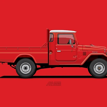Imagen de la obra Land Cruiser FJ45 Pick Up Rojo de ARVwerks