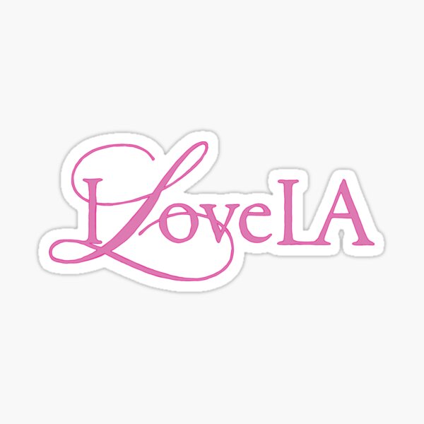 Aperçu de l'œuvre Logo rose I Love LA créée et vendue par Ashloveskitties.