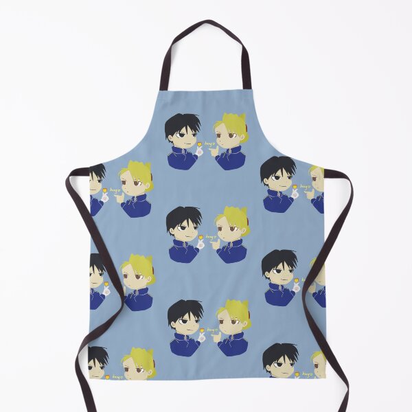 Aperçu de l'œuvre Collection inspirée de Fullmetal Alchemist (FMA) : Roy Mustang et Riza Hawkeye, un couple adorable et drôle. créée et vendue par MoriTheCrafter.