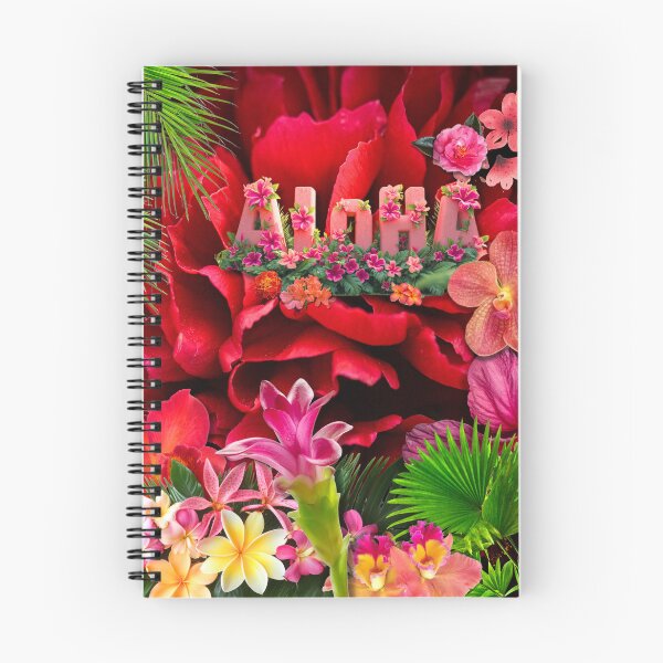 Aperçu de l'œuvre Aloha avec des fleurs tropicales créée et vendue par DigitalShoppeIL.