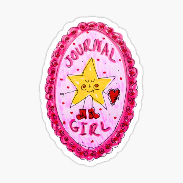 Artikelvorschau, Journal Girl Sticker! entworfen und verkauft von livebrave3.