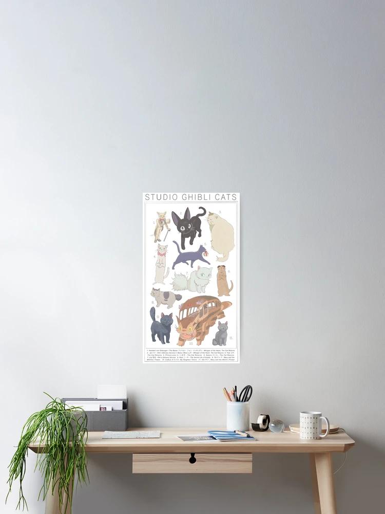 Thumbnail 2 of 3, Poster, Studio Ghibli Cats designed and sold by Alice Pieschel.