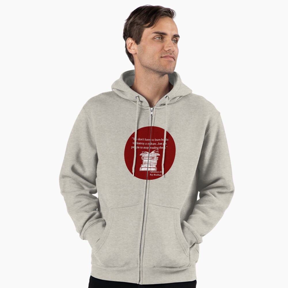 Vista previa del artículo con la obra «Sudadera con capucha y cremallera», diseñado y vendido por Ink&Iron.