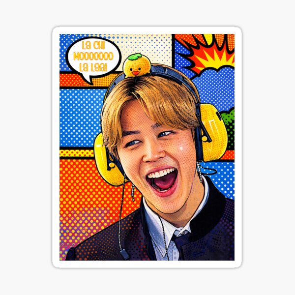 Item preview, BTS Jimin Lachimolala - arte pop colorido designed and sold by moteesshop.