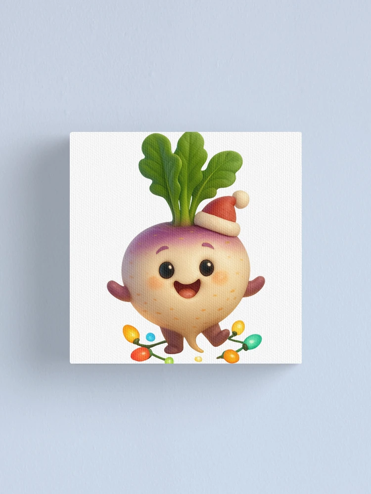 Thumbnail 1 of 3, Canvas Print, Christmas Turnip designed and sold by Sillytoe.