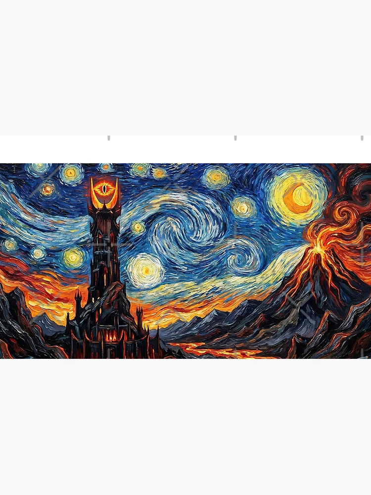 Aperçu 4 sur 4. Mug à café avec l'œuvre Mordor étoilé créée et vendue par VanGeek90.