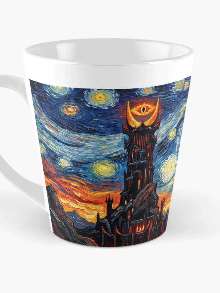 Aperçu 3 sur 4. Mug à café avec l'œuvre Mordor étoilé créée et vendue par VanGeek90.