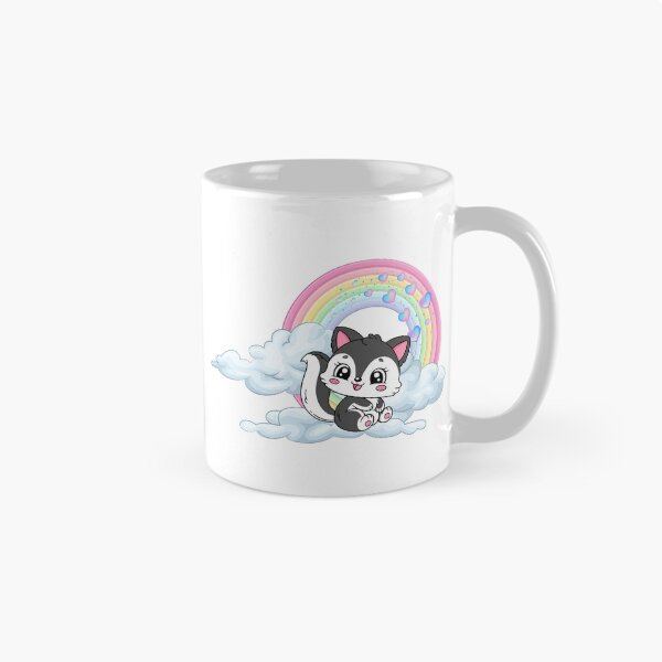 Item preview, Happy Skunk - Cute Skunk on Cloud with Pastel Rainbow designed and sold by Love3Happy.