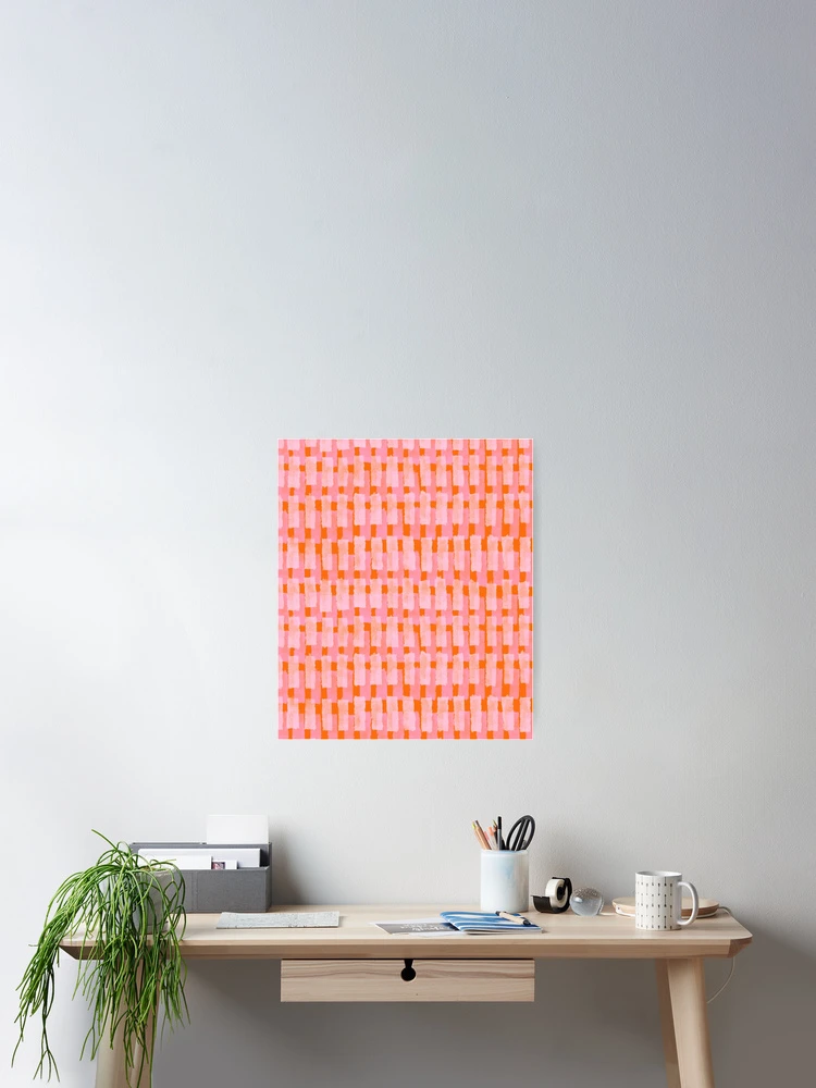 Thumbnail 2 of 3, Poster, Pink and Orange, Brush Strokes, Geometric designed and sold by OneThreeSix.