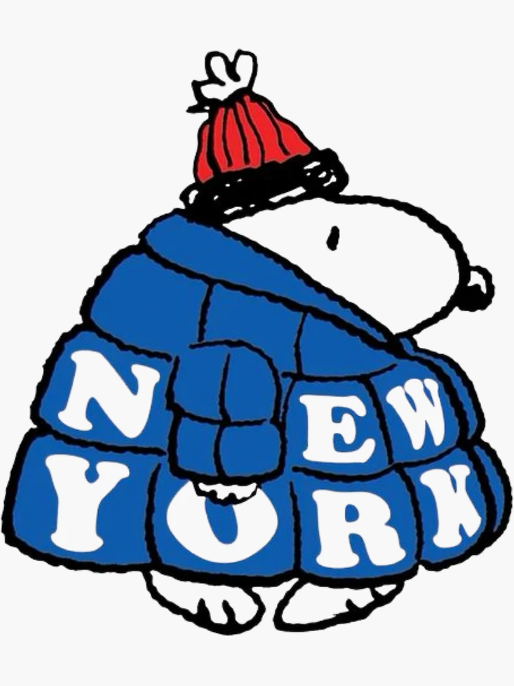 Imagen 3 de 3, Pegatina con la obra Snoopy de Nueva York, diseñada y vendida por designssMG.