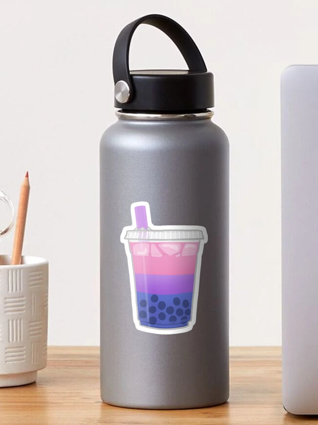 Thumbnail 1 of 3, Sticker, Pride Boba Tea - Bisexual designed and sold by mousbones.