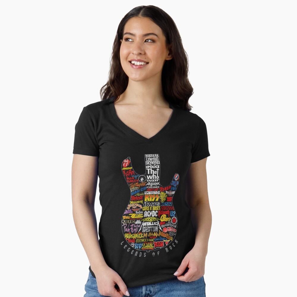 Aperçu de l'œuvre T-shirt moulant col V créée et vendue par Just4you-LK.