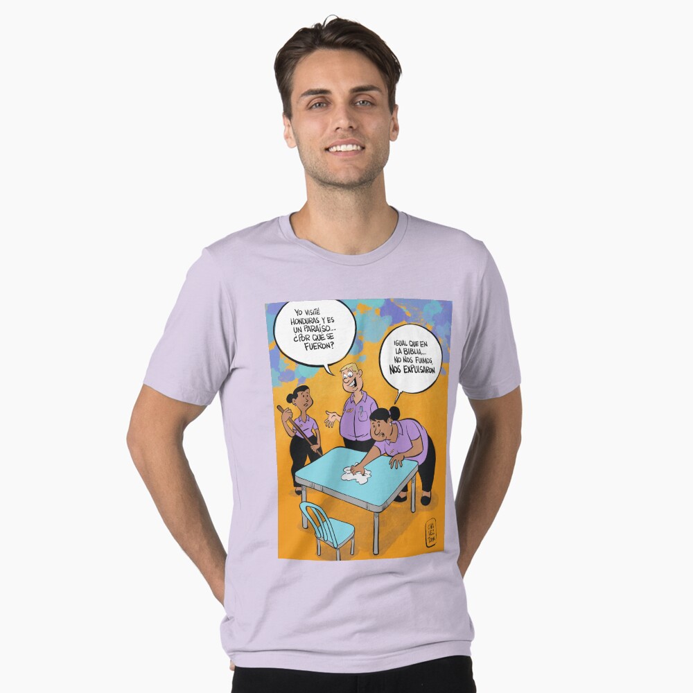 Vista previa del artículo con la obra «Camiseta vintage con efecto desgastado», diseñado y vendido por Chaveztoon Store.