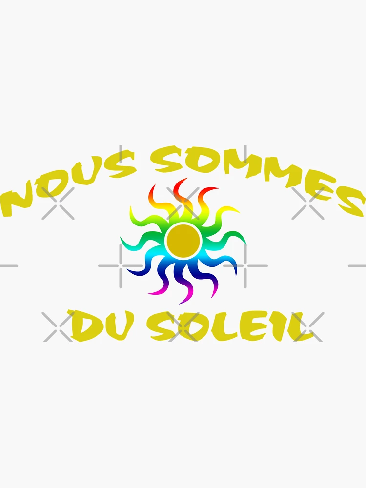 Aperçu 3 sur 3. Sticker avec l'œuvre Nous Sommes du Soleil créée et vendue par kryten4k.