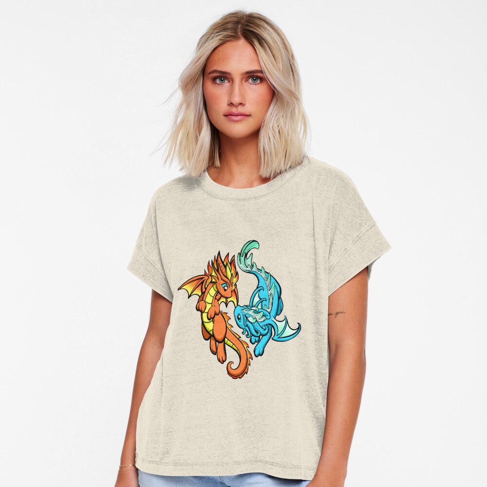 Vista previa del artículo con la obra «Camiseta relajada», diseñado y vendido por Dragons and Beasties.