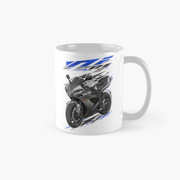 Item preview, Yamaha YZF R1 2004 (Liquid Silver & Cerulean Silver) for Motorcycle Riders designed and sold by MotoApparelHub.