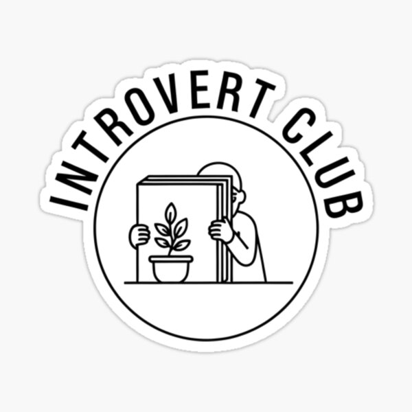 Aperçu de l'œuvre Club des introvertis – Design esthétique énergétique socialement sélectif créée et vendue par itsTinaColman.
