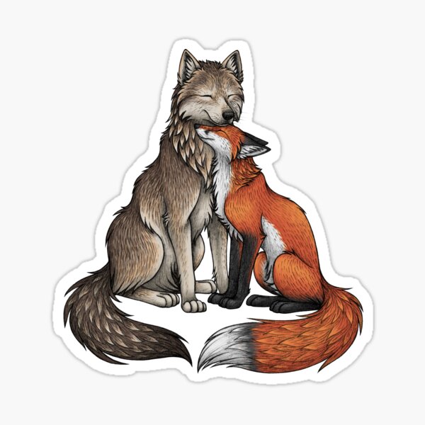 Item preview, Lobo y zorro designed and sold by lyndseygreen.
